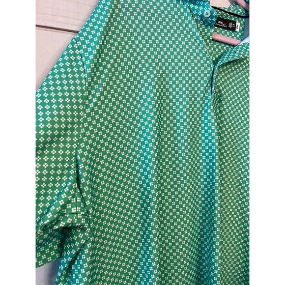 RLX Men's Performance Polo Size 2XL Green & White Print - Picture 6 of 6